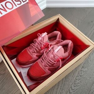 Saucony Red and White Grid 9000 Sneakers